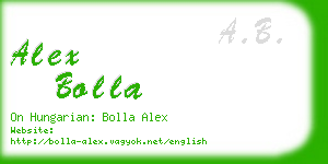 alex bolla business card